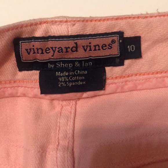 Vineyard Vines Baby Pink Jean Mini Skirt Size 10 - Picture 7 of 9